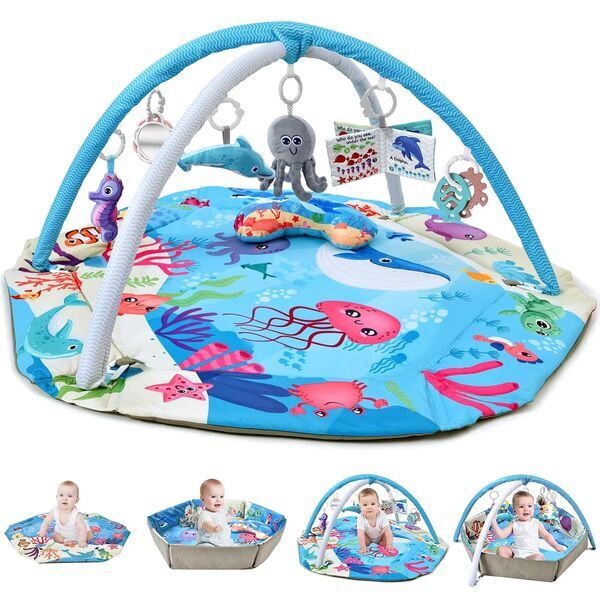 Tfder play mat with play arch | multicolored, image 1 of 3