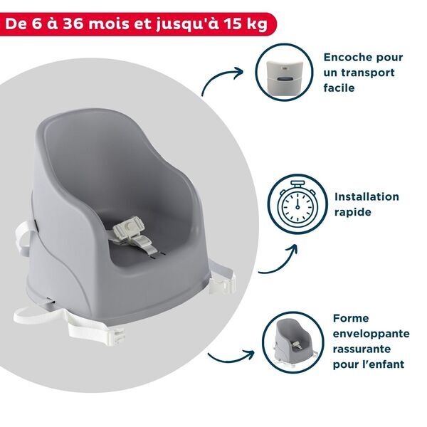 Thermobaby Tudi booster seat | grey, image 3 of 3