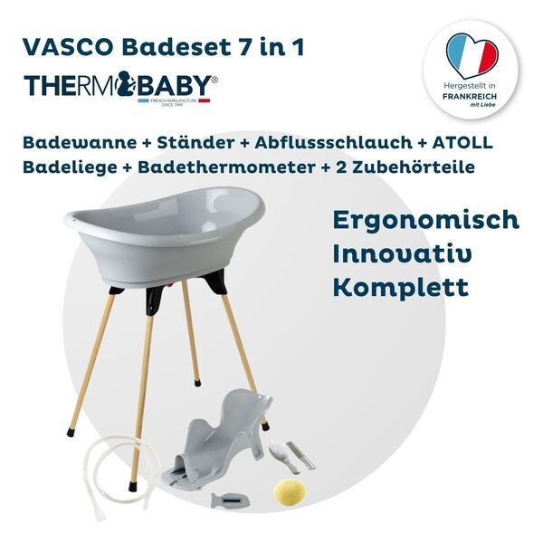 Thermobaby Vasco 7-in-1 Babybadeset | grey 2
