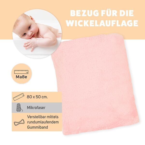 Ti TIN Wickeltischauflagenbezug | pink 2