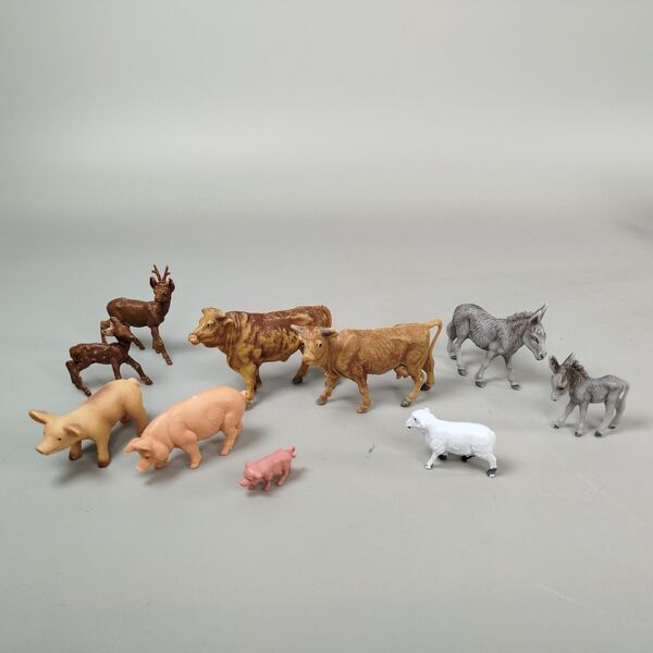 Tierfiguren Set von 10 Bauernhoftieren mit Zaunelementen | mehrfarbig 3