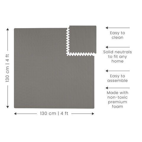 Toddlekind Schaumstoff Spielmatte | grau 3