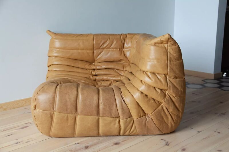 Togo corner sofa Pull-Up-leather Kamelbraun | brown, image 1 of 4