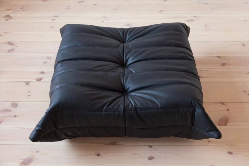 Togo Ottoman Madras-leather black | black, image 1 of 4