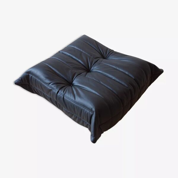 Togo Ottoman Madras-leather black | black, image 1 of 5