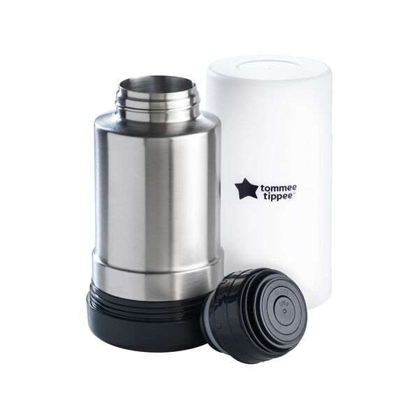 Tommee Tippee Closer to Nature Tragbarer Babyflaschen- and Nahrungswärmer | silver 1