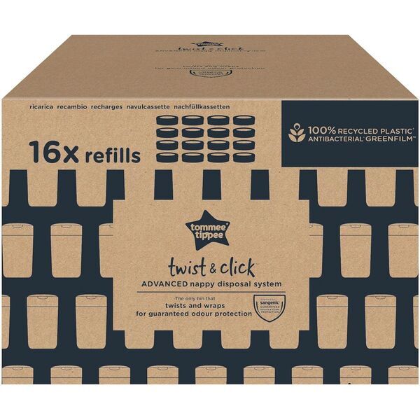 Tommee Tippee Twist & Click Windelbehälter | 16 pieces | black 2