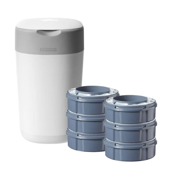 Tommee Tippee Twist & Click Advanced Windeleimer (2019) | white | 6 Kassetten 3