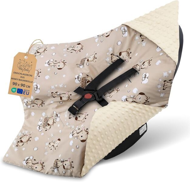 Totsy Baby Einschlagdecke Babyschale | beige 1