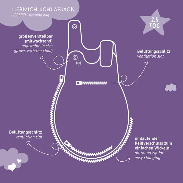 Träumeland Liebmich Schlafsack | weiß | 0 - 2 Monate 5