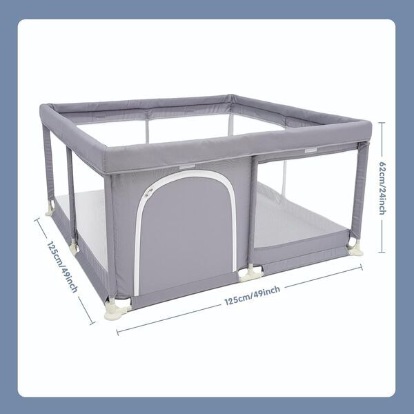 Tragbarer Kinder Laufstall | grey 2