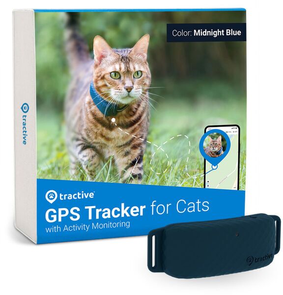 Conflict spoelen Digitaal Tractive GPS Cat 4 Tracker voor katten met activiteitstracker | EXCL.  ABONNEMENT | TRAMINDB | Middernacht Blauw | €20 | Nu met een Proefperiode  van 30 Dagen