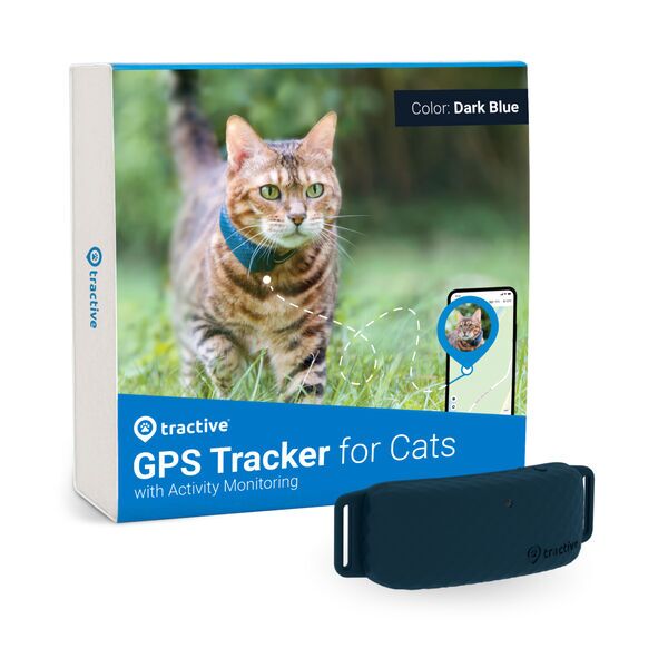 Tractive GPS CAT 4 - GPS Tracker Katze mit Aktivitätstracking | EXKL. ABO | TRAMINDB | Mitternachtsblau 1