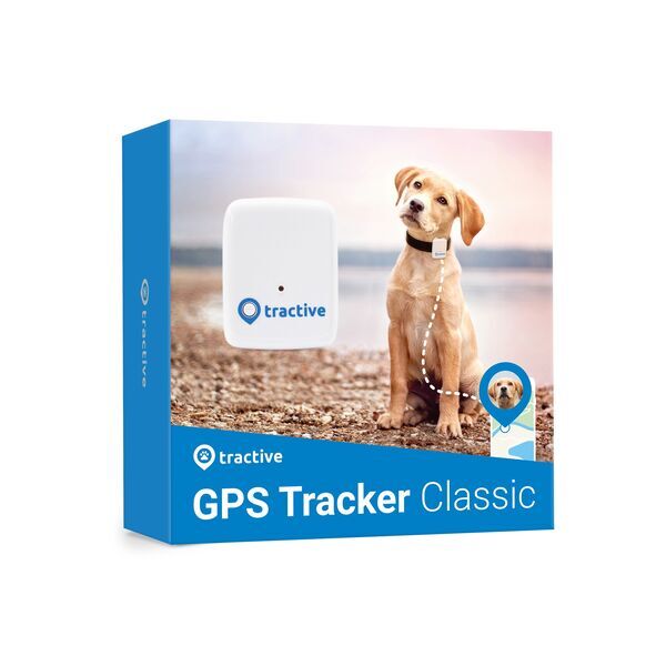 Tractive GPS tracker pro psy (model 2018) | BEZ předplatného | TRATR1 | Standard Edition | bílá
