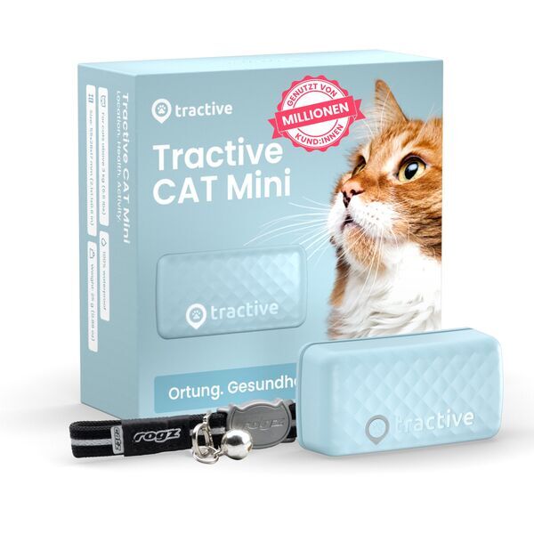 Tractive GPS CAT Mini – GPS-seurantalaite kissalle aktiivisuuden seurannalla | ILMAN TILAUSTA | TRCAT5MT | mint