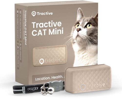 Tractive GPS CAT Mini - GPS Tracker Katze mit Aktivitätstracking   EXKL. ABO   TRCAT5BR   braun - Refurbished