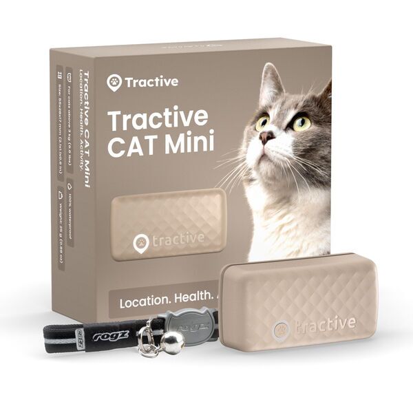 Tractive GPS CAT Mini – GPS sledilnik za mačke s sledenjem aktivnosti | BREZ NAROČNINE | TRCAT5BR | rjav 1