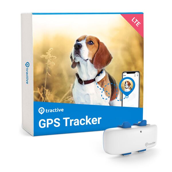 Tractive Dog 4 Tracker til hunde, med aktivitetstracking | EKSKL. ABONNEMENT | TRNJAWH | blå/hvid | 179 kr. | Nu med en 30-dages prøveperiode