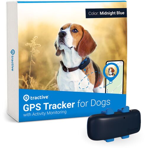 Tractive GPS Dog 4 Tracker for Dogs with Activity Tracking | EXCL. ABO | TRNJADB | Midnight Blue