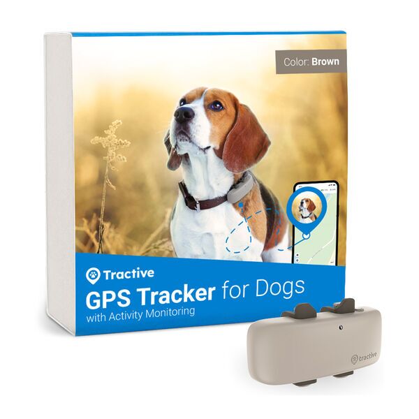 Tractive GPS DOG 4 – GPS-seurantalaite koiralle aktiivisuuden seurannalla | ILMAN TILAUSTA | TRNJA4 | ruskea 1