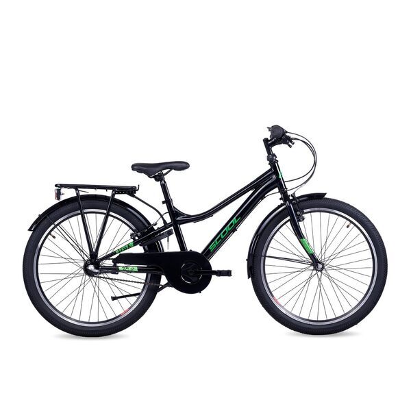 S'COOL troX | 24" | 3-speed | black/green 1