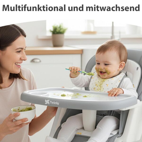 Twinly 3-in-1 Multifunktionshochstuhl | cinzento 2