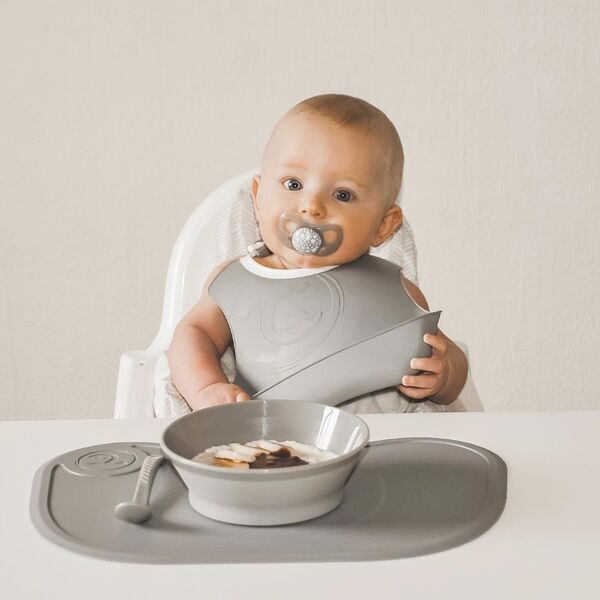 Twistshake Click-Mat + Platte | Anti-Rutsch-Geschirrset for Babys | blue 2