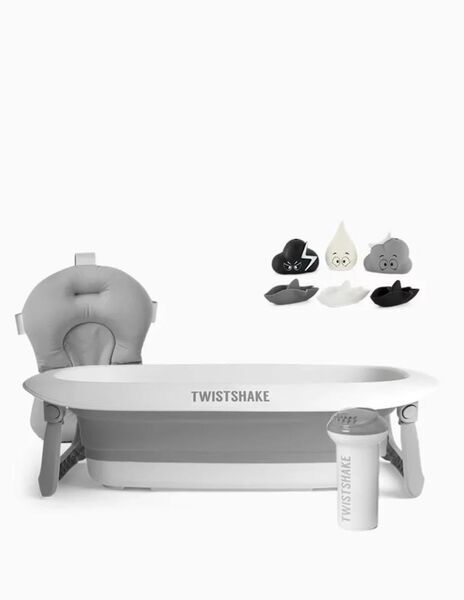 Twistshake faltbare baby bathtub with Badekissen | grey, image 1 of 3