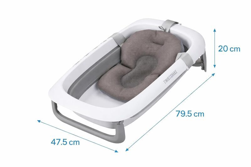 Twistshake faltbare baby bathtub with Badekissen | grey, image 2 of 3