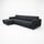 Tyme corner sofa left chaise longue structural fabric Nachtschwarz | black, thumbnail 2 of 3