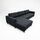 Tyme corner sofa left chaise longue structural fabric Nachtschwarz | black, thumbnail 3 of 3