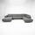 Tyme sofa landscape with chaise longue fine fabric slate gray | grey, thumbnail 1 of 4