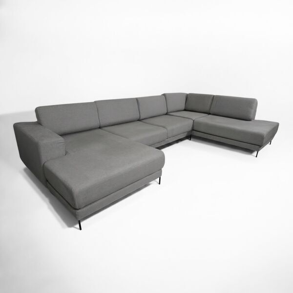 Tyme sofa landscape with chaise longue fine fabric slate gray | grey, image 2 of 4
