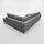 Tyme sofa landscape with chaise longue fine fabric slate gray | grey, thumbnail 3 of 4