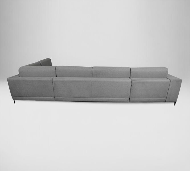 Tyme sofa landscape with chaise longue fine fabric slate gray | grey, image 4 of 4