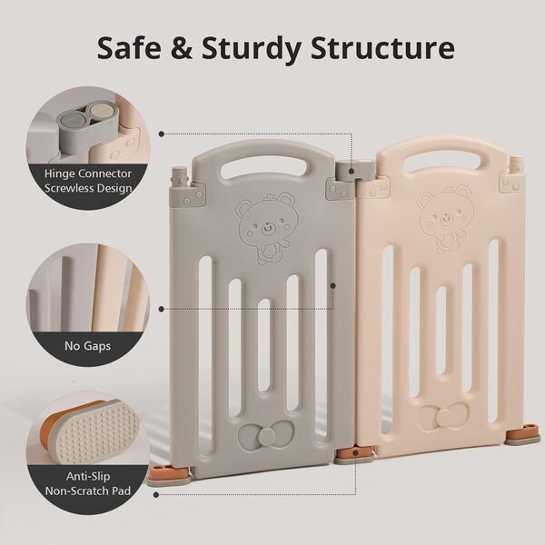 Uanlauo Laufstall 14 Panel | grigio 3