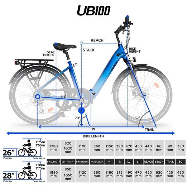 Urban Biker B100B (2025) | Low Entry | blue | 54 cm | M | < 500 km 3