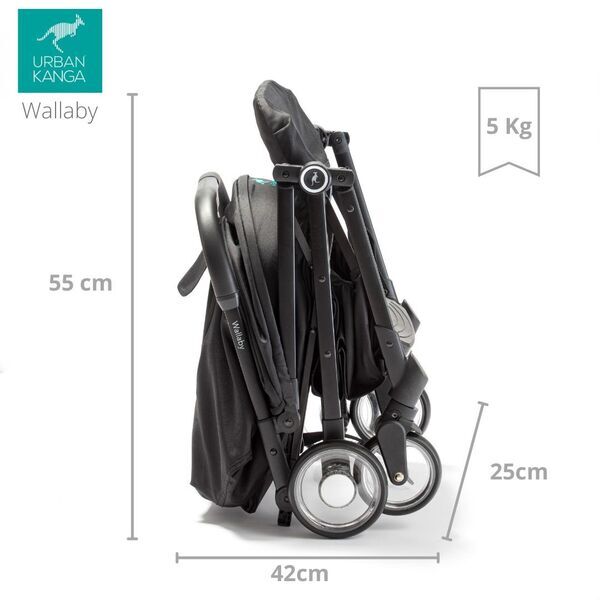 Urban Kanga Wallaby Reisebuggy | black | Oxford Gewebe 2