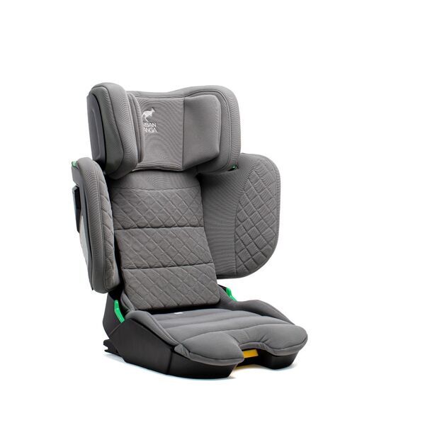 Urban Kanga Wallaroo Faltbarer Kindersitz | grau | Gesteppter Premium-Stoff 1