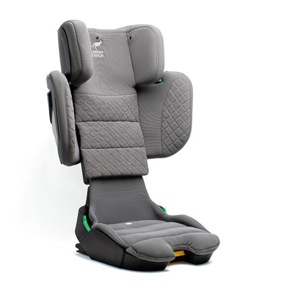 Urban Kanga Wallaroo Faltbarer Kindersitz | grau | Gesteppter Premium-Stoff 2