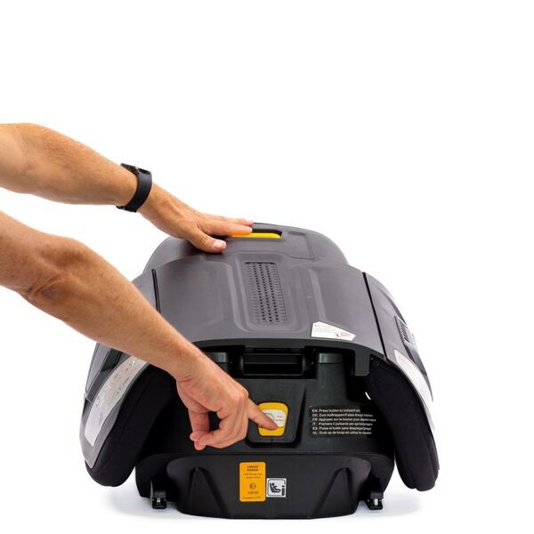 Urban Kanga Wallaroo Faltbarer Kindersitz | grau | Gesteppter Premium-Stoff 3