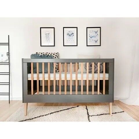 Urra Tim Buche Massivbett 60 x 120 cm | grau/braun 2