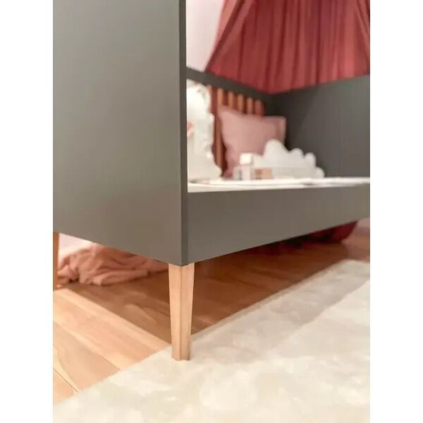 Urra Tim Buche Massivbett 60 x 120 cm | grau/braun 3