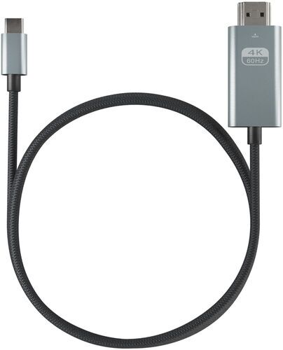 USB-C till HDMI flätad kabel (4K@60Hz) - 2m | svart