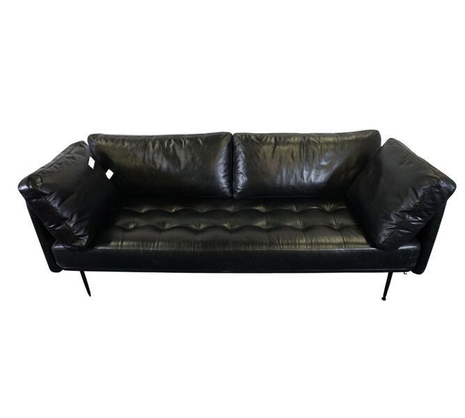 UTILITY 3-sjedalo sofa koža crn | Crna, image 2 of 4