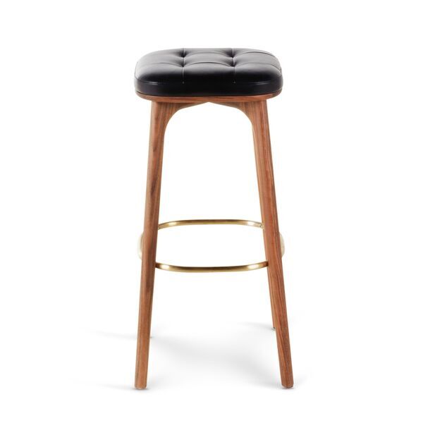 UTILITY Hocker Leder Schwarz | schwarz, image 1 of 4