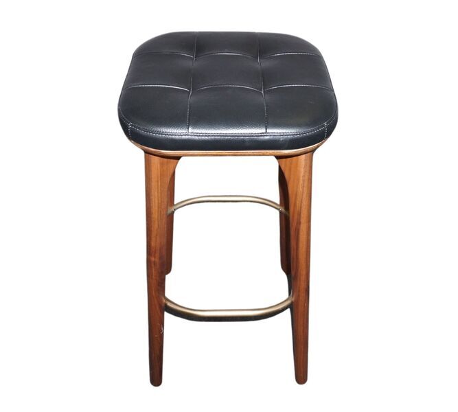 UTILITY Hocker Leder Schwarz | schwarz, image 3 of 4
