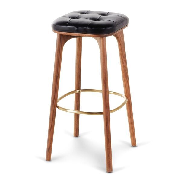 UTILITY stool leather black | black, image 1 of 5