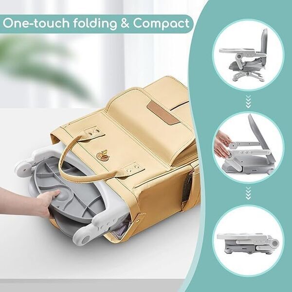 Uuoeebb 2-in-1 Kinderstuhlerhöhung | grau 2