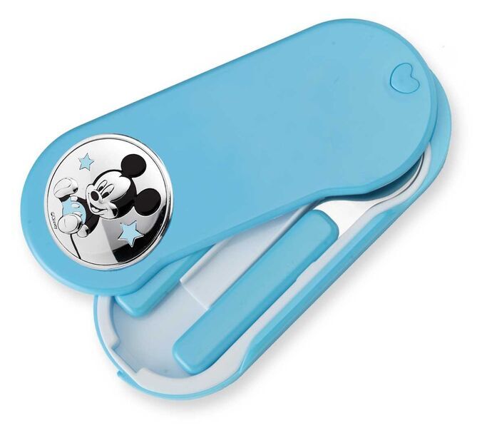 Valenti & Co. Disney Baby Geschirrset mit Besteck aus Metall | sininen 1